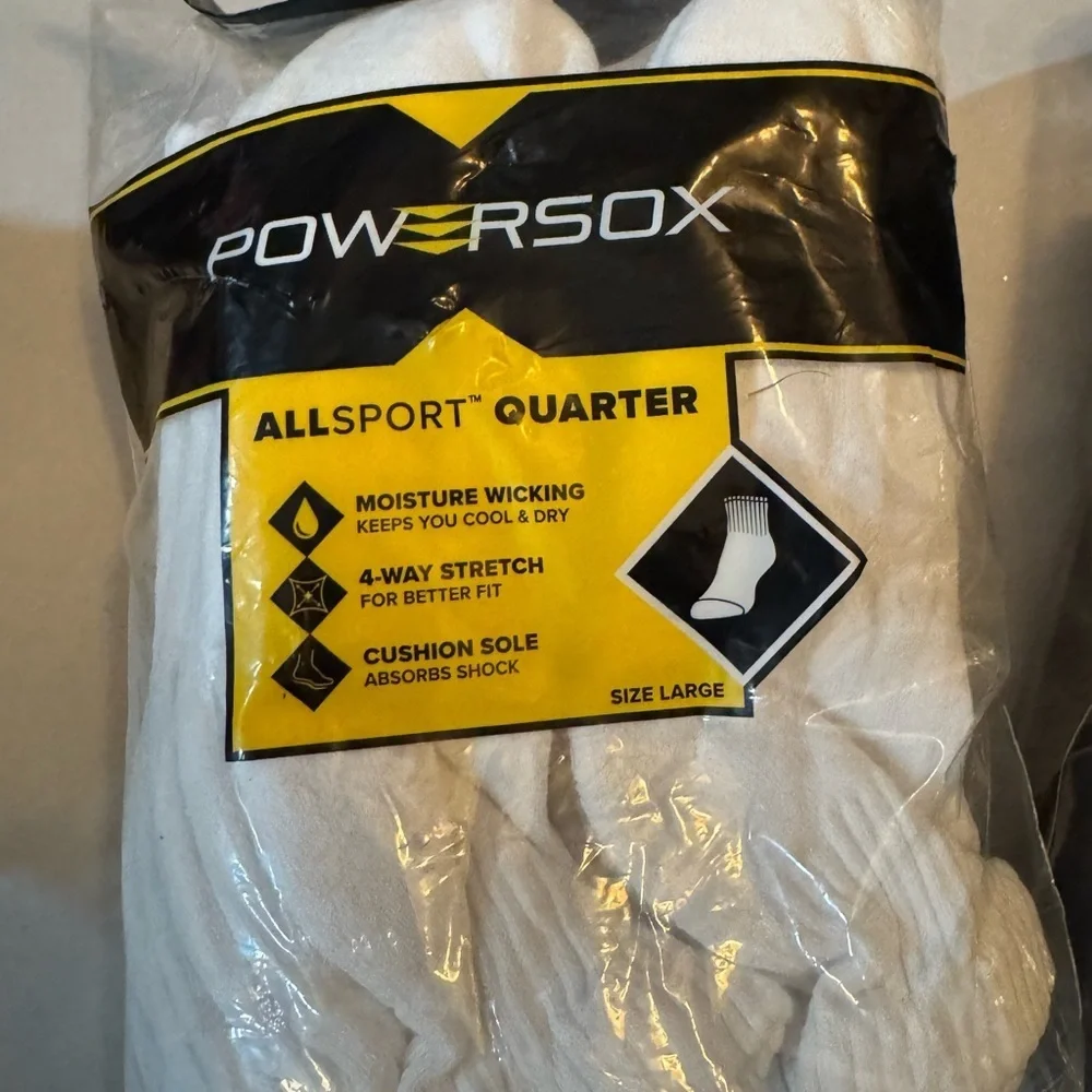 PowerSox Men's Cushion Quarter Socks, 12-Pack x2